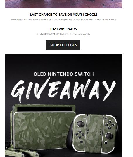 Skinit April Fools’ Day email